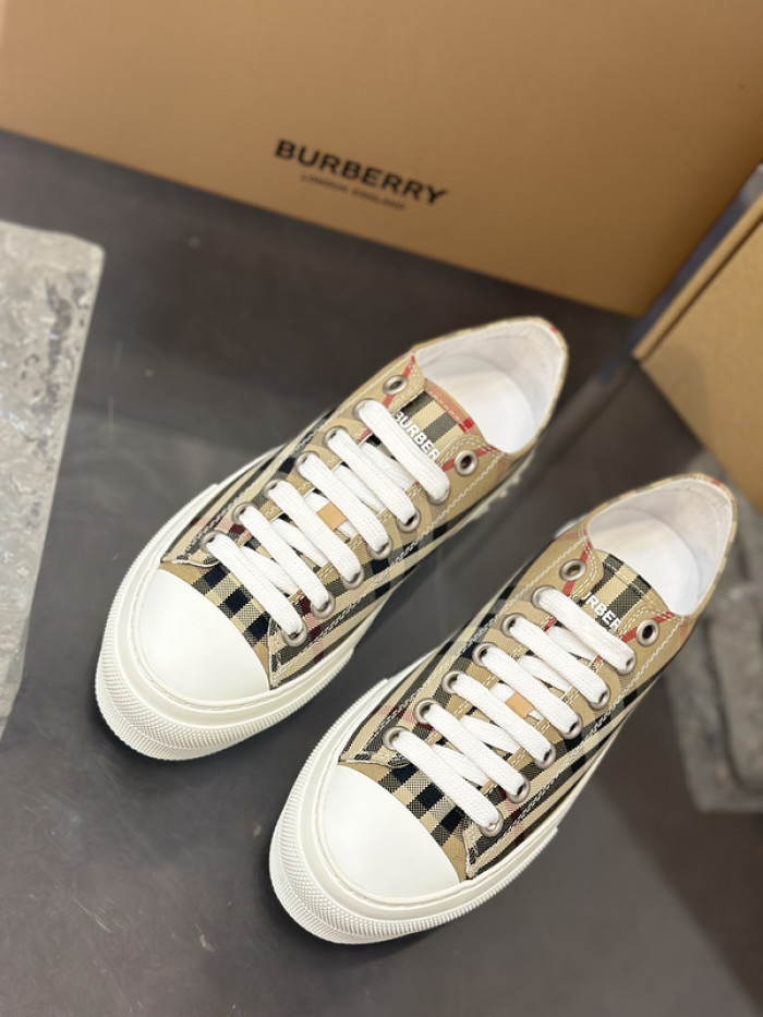 Bur*erry Vintage Check Cotton Sneakers