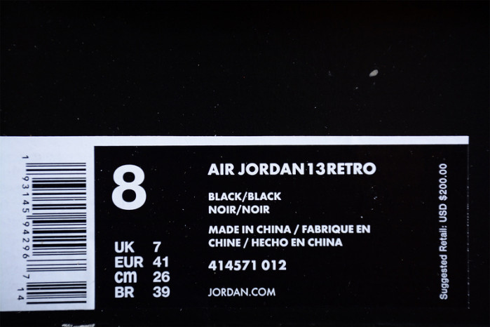 air jordan 13 black cat 414571-0112