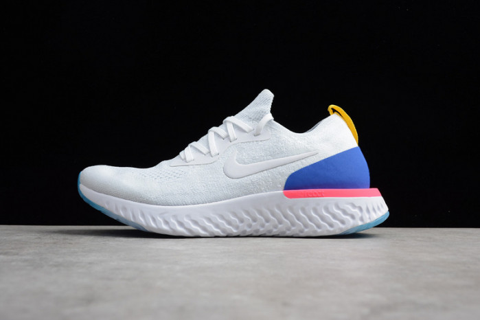 nike epic react flyknit white aq0067-101