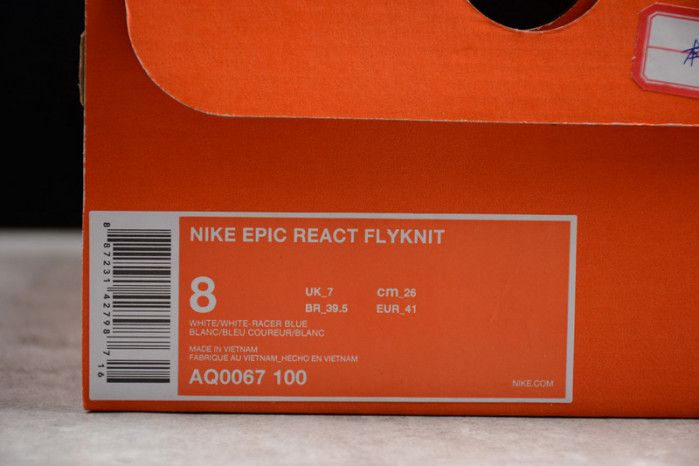 nike epic react flyknit “white fusion” aq0067-100