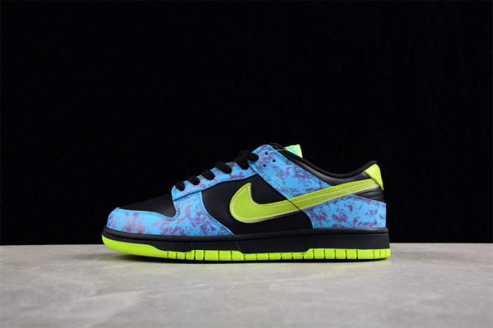 nike dunk low se acid wash baltic blue volt dv1694-900