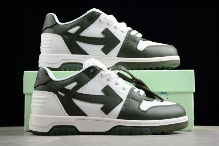 OW Out Of Office OOO Low Tops White Khaki OMIA189S23LEA0015901