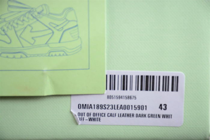 OW Out Of Office OOO Low Tops White Khaki OMIA189S23LEA0015901