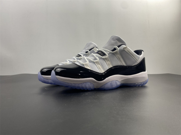 air jordan 11 retro low "concord" black/ white mens 528895-153