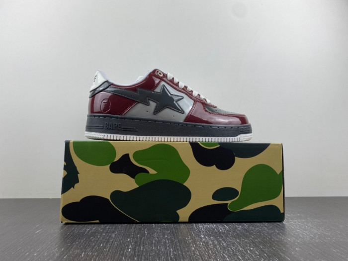 A Bathing Ape Bape Sta Nostalgic Burgundy Grey 1I80-191-006