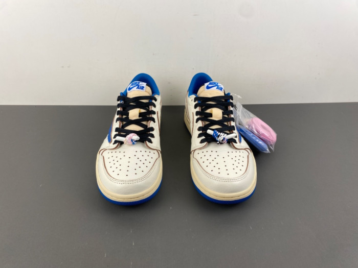 Air Jordan 1 Retro Low OG SP Fragment x Travis Scott Sail Military Blue DM7866-104