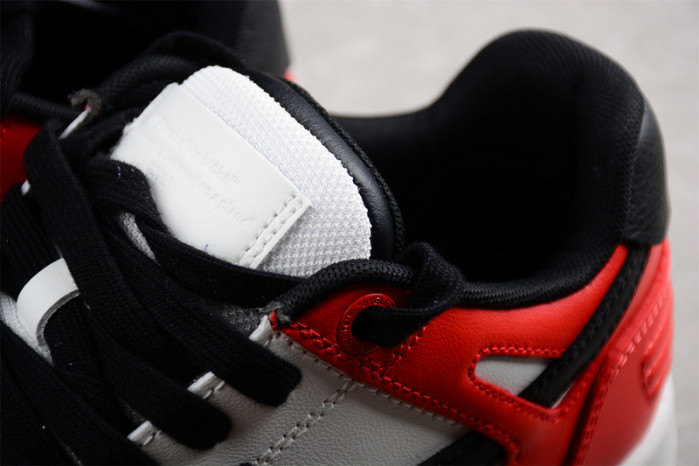 OFW Out Of Office OOO Low Tops Black White Red OMIA189S22LEA0012510