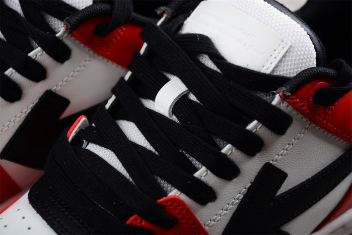 OFW Out Of Office OOO Low Tops Black White Red OMIA189S22LEA0012510