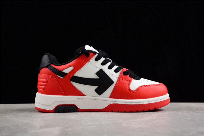 OFW Out Of Office OOO Low Tops Black White Red OMIA189S22LEA0012510