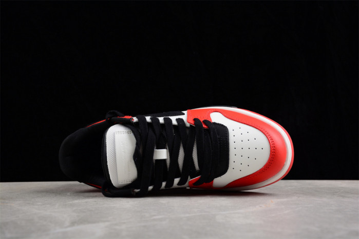 OFW Out Of Office OOO Low Tops Black White Red OMIA189S22LEA0012510