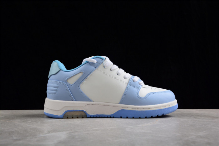 OFW OOO Low Out Of Office Calf Leather White Light Blue OMIA189S21LEA0010140