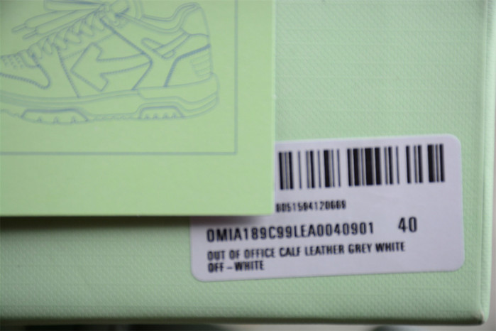 OFW Out Of Office "OOO" Low Tops Grey White OMIA189S22LEA0010109