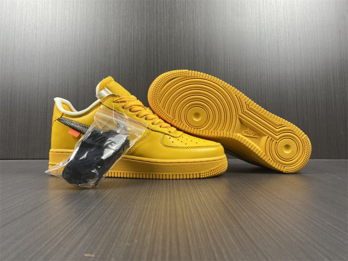 nike air force 1 low ofw university gold metallic silver dd1876-700