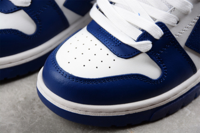 OW Out Of Office "OOO" Low Tops Dark Blue White OMIA189S22LEA0010142