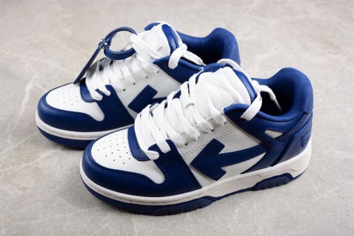 OW Out Of Office "OOO" Low Tops Dark Blue White OMIA189S22LEA0010142