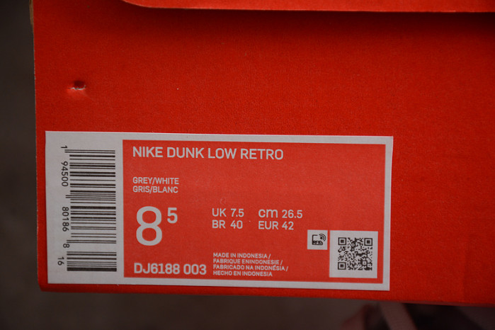 Nike Dunk Low Retro White Grey DJ6188-003