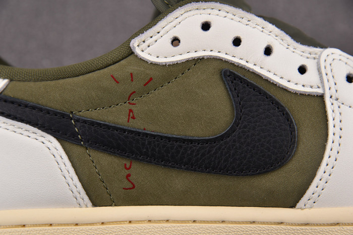 travis scott x air jordan 1 low og “medium olive” dm7866-200