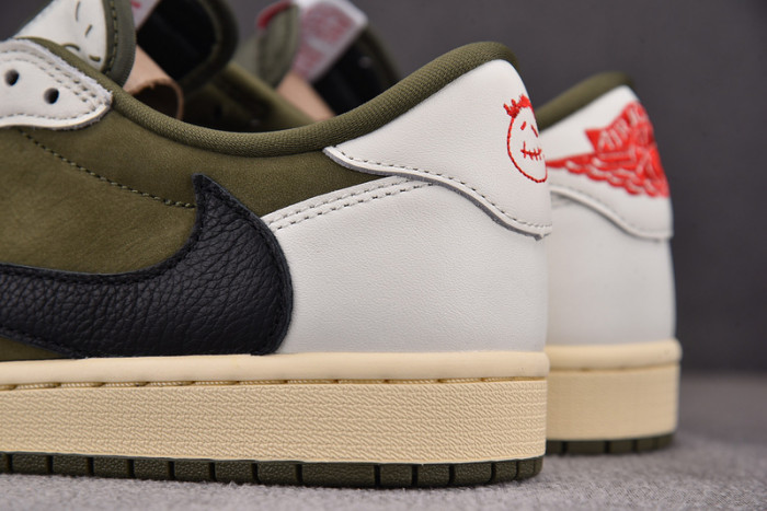 travis scott x air jordan 1 low og “medium olive” dm7866-200