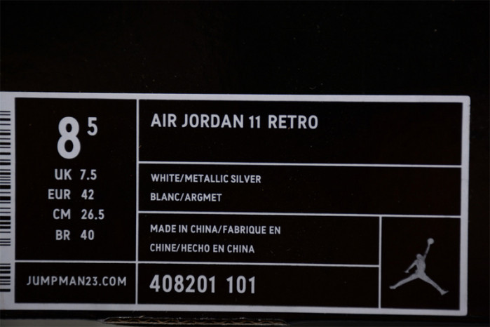 air jordan 11 retro silver anniversary 408201-101