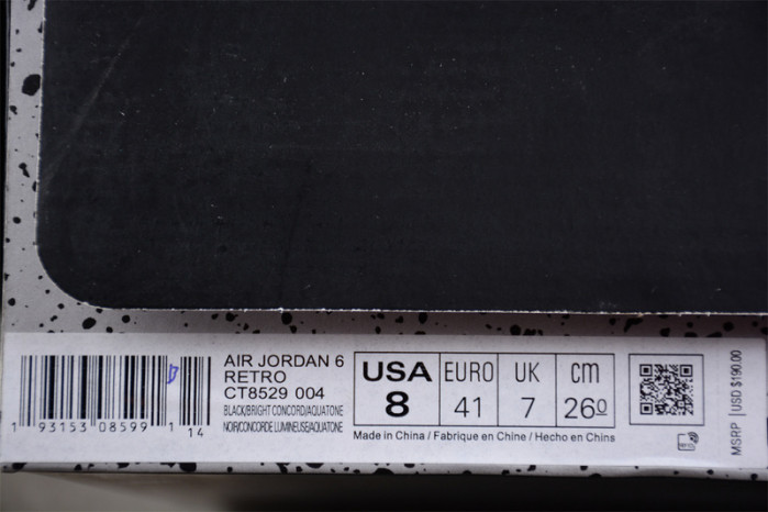 air jordan 6 “aqua” ct8529-004