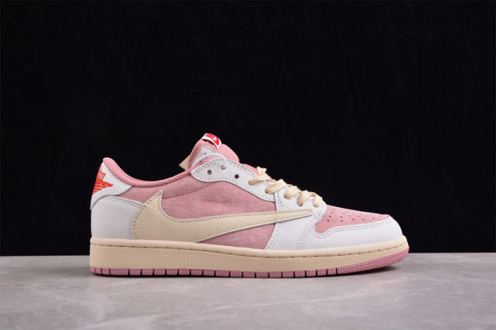 TRAVIS SCOTT X AIR JORDAN 1 LOW OG “white and pink” DM7866-105