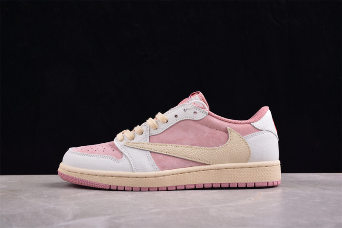 TRAVIS SCOTT X AIR JORDAN 1 LOW OG “white and pink” DM7866-105