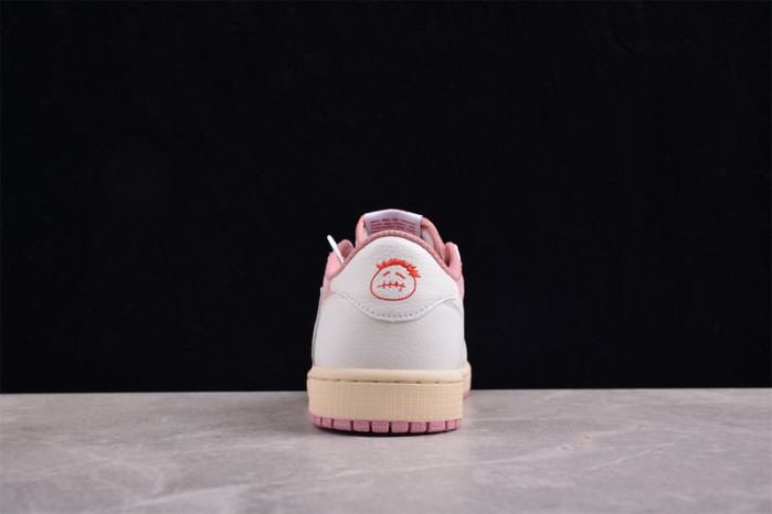 TRAVIS SCOTT X AIR JORDAN 1 LOW OG “white and pink” DM7866-105