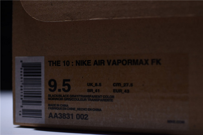ofw x nike air vapormax fk black aa3831-002