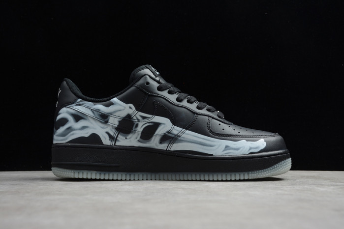 nike air force 1 low black skeleton halloween bq7541-001