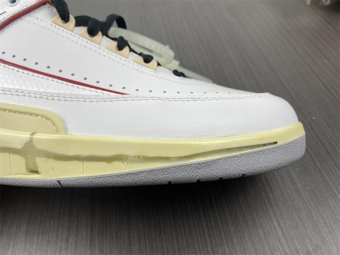 ofw x air jordan 2 low sp white red dj4375-106