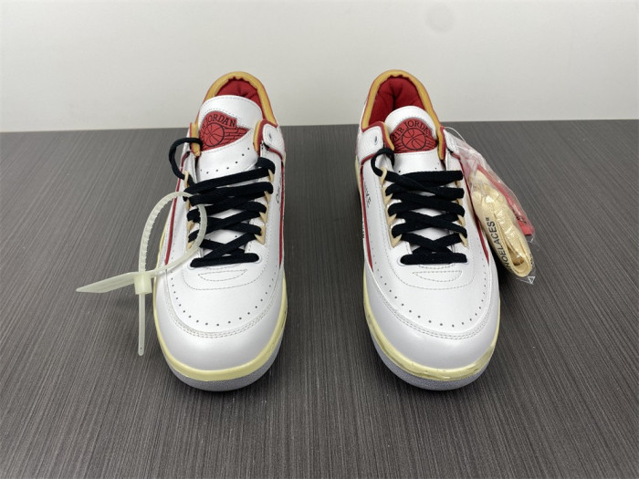 ofw x air jordan 2 low sp white red dj4375-106