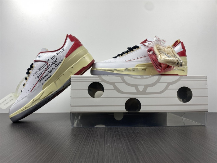 ofw x air jordan 2 low sp white red dj4375-106