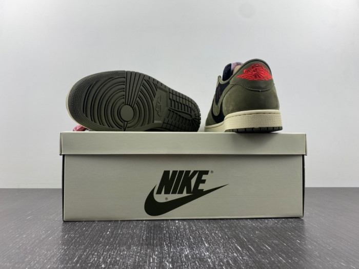 travis scott x air jordan 1 low og “black olive” dm7866-002