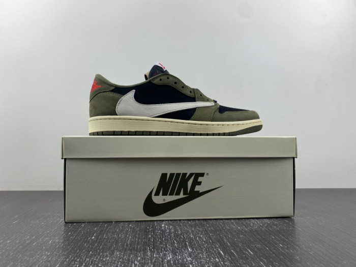 travis scott x air jordan 1 low og “black olive” dm7866-002