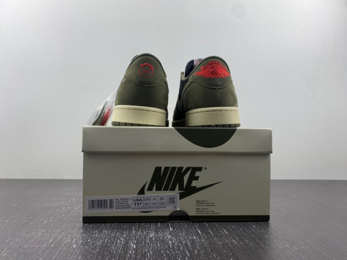 travis scott x air jordan 1 low og “black olive” dm7866-002