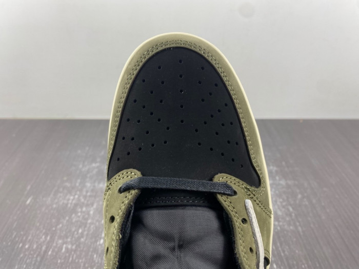 travis scott x air jordan 1 low og “black olive” dm7866-002