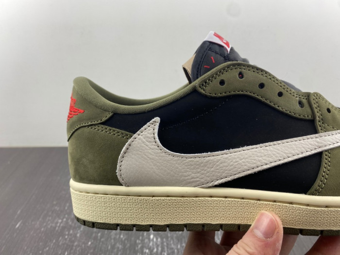 travis scott x air jordan 1 low og “black olive” dm7866-002