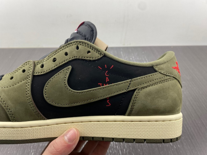 travis scott x air jordan 1 low og “black olive” dm7866-002