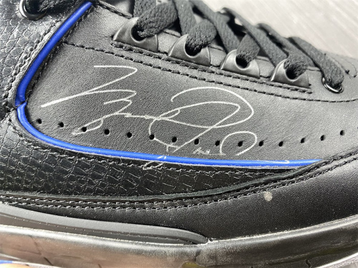 air jordan 2 retro low sp ofw black blue dj4375-004