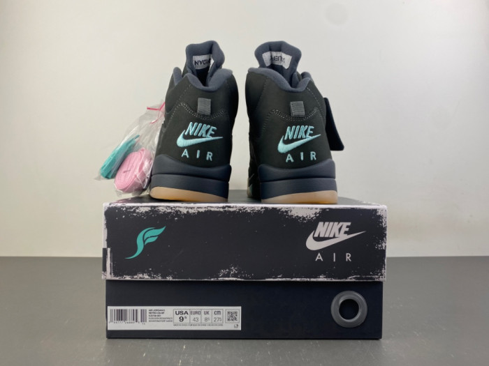 Air Jordan 5 Retro SoleFly Black Aurora Green IU0734-001