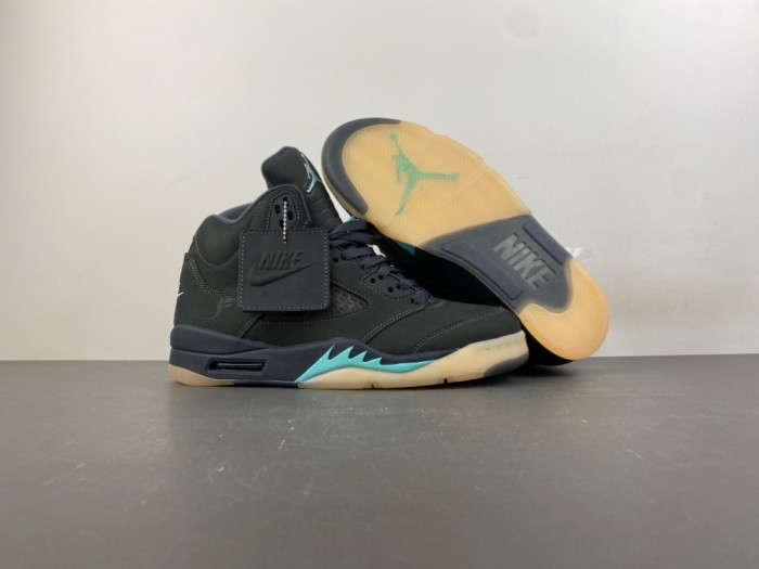 Air Jordan 5 Retro SoleFly Black Aurora Green IU0734-001