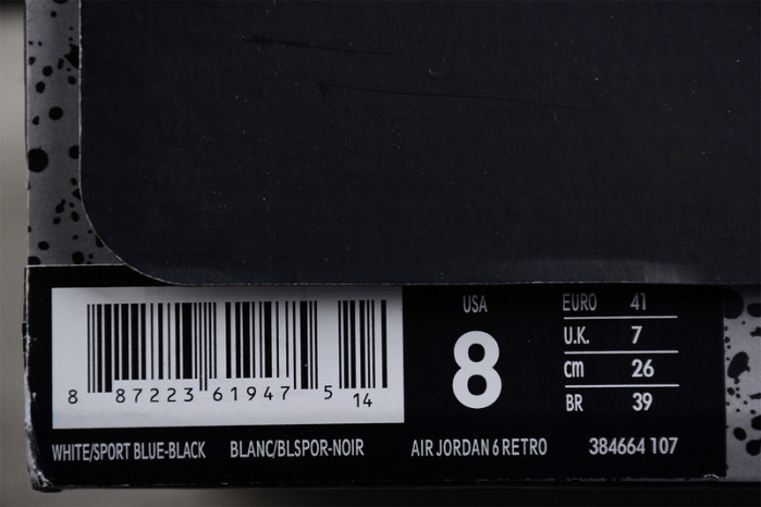 Air Jordan 6 "Sport Blue" 384664-107