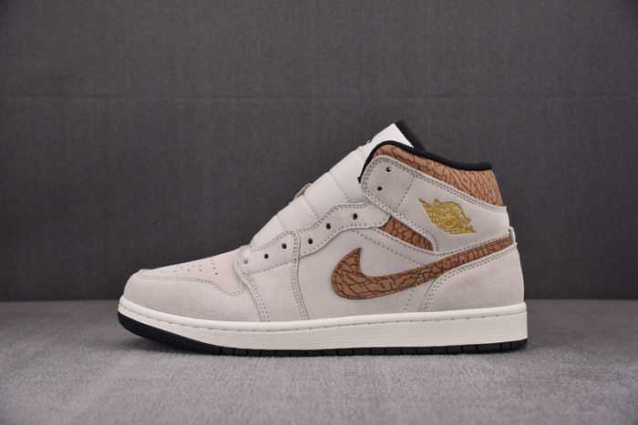 Air Jordan 1 Mid "Brown Elephant" DZ4129-102